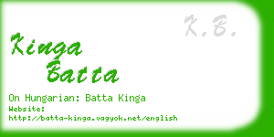 kinga batta business card